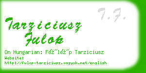 tarziciusz fulop business card